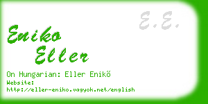 eniko eller business card